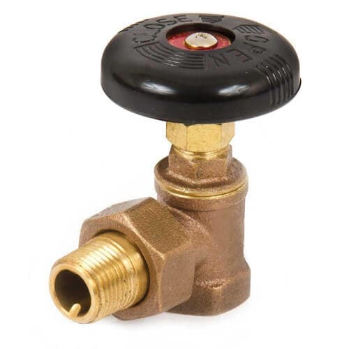 1-1/4" Angle Radiator Valve (FIP x Male Union) Matco-Nora AHV Part # AHV-1250