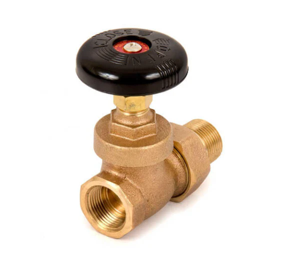 1" Radiator Straight Valve (FIP x Male Union) #SGV-1001 - Image 2