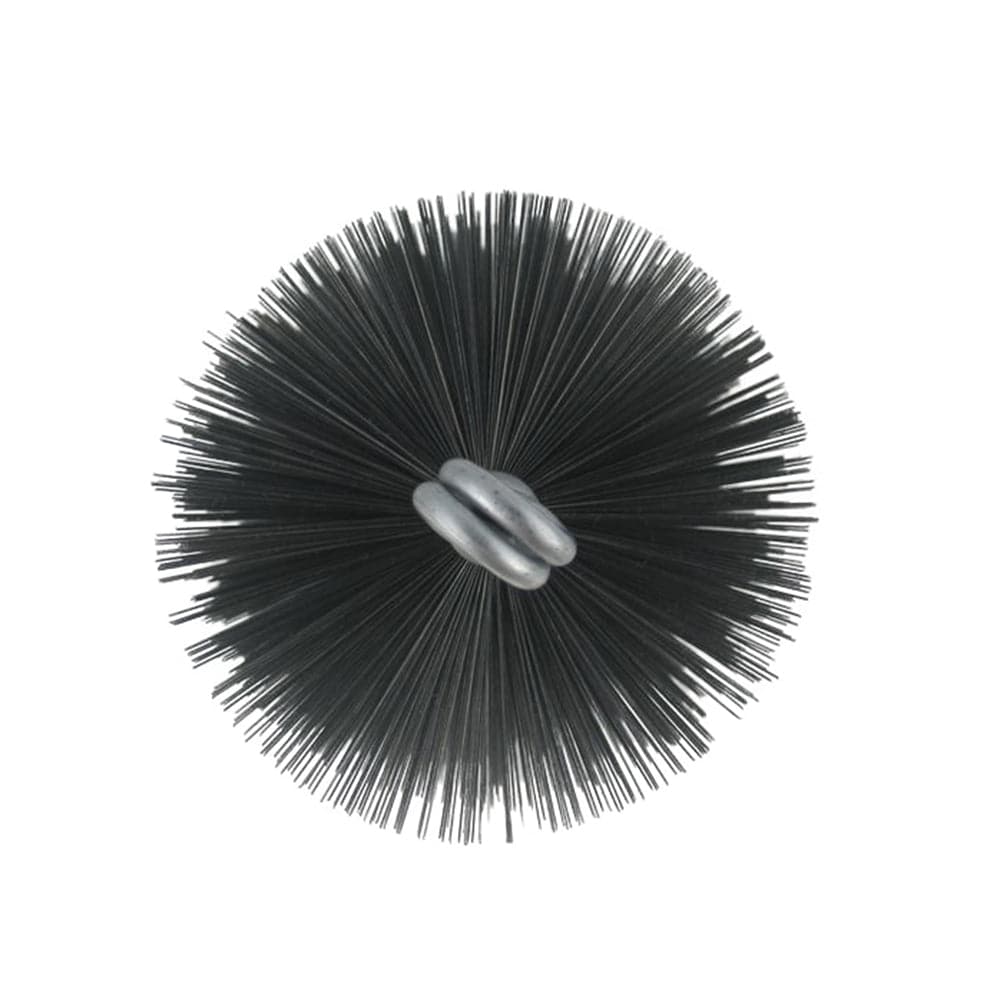 3-1/4" Round Wire Brush Head for 3-1/2" OD Boiler Tube - Image 2