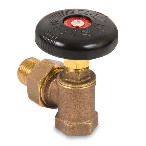 3/4" Angle Radiator Valve (FIP x Male Union) Matco-Nora AHV Part # AHV-0750 - Image 2