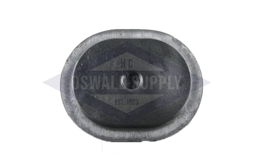 3 x 4 Obround, Curved 36R, Steel, Solid Bolt. Handhole Plate Only - Image 2