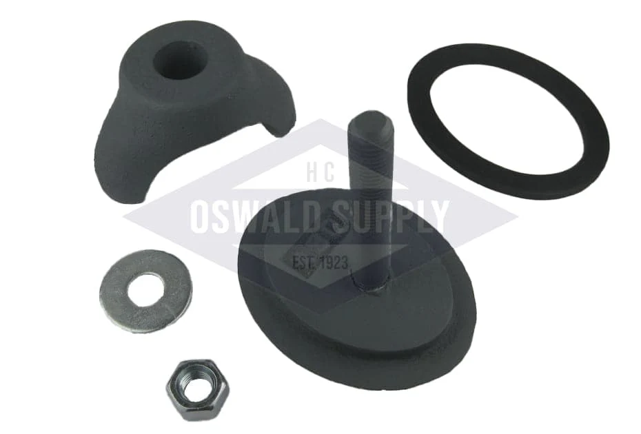 Ames and Cyclotherm Boiler Handhole Assembly, Less Ring. 2-5/8 X 3-5/8, Elliptical, Cast Iron, Solid Bolt, Flat "A30"