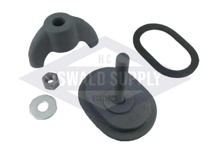 Boiler Handhole Assembly, Less Ring. 3 X 4-1/2, Obround, Curved "48-54", Cast Iron