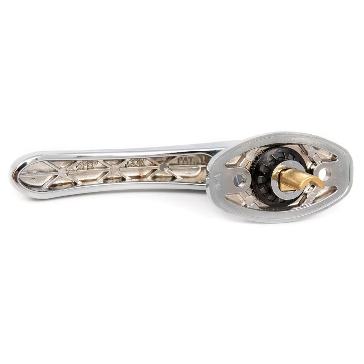 L Handle and Latch Set, Chrome Locking ADA Approved with V- Spindle, Round Bolt/Plunger Latch, Midland Style with Keys and Hardware for Trash Chute and Linen Chute Doors - Free Ground Shipping - Image 3