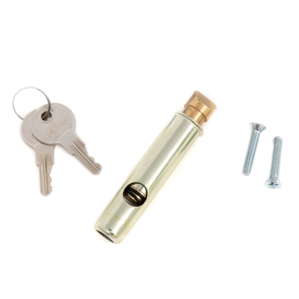 L Handle and Latch Set, Chrome Locking ADA Approved with V- Spindle, Round Bolt/Plunger Latch, Midland Style with Keys and Hardware for Trash Chute and Linen Chute Doors - Free Ground Shipping - Image 5