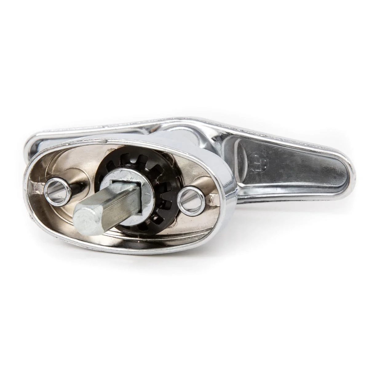 T Handle and Latch Set, Chrome Locking with Square Spindle, Square Type Latch, with Keys and Hardware for Trash Chute and Linen Chute Doors - Free Ground Shipping - Image 3