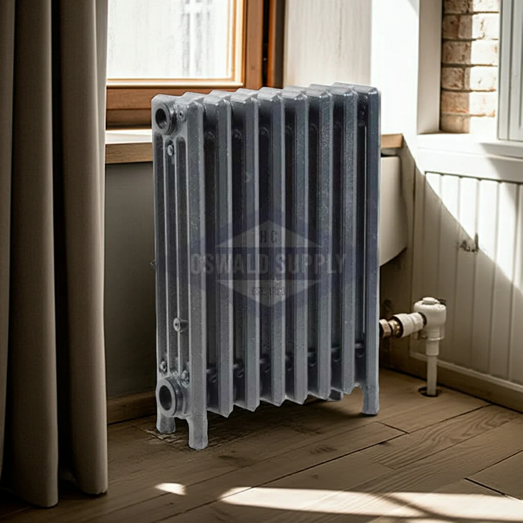 Cast Iron Radiator, Size: 4-7/16" Width x 19" Height x 14" Length - 8 Sections, 4 Tubes, Water/Steam - Image 3