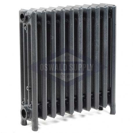 Cast Iron Radiator, Size: 4-7/16" Width x 19" Height x 17-1/2" Length - 10 Sections, 4 Tubes, Water/Steam