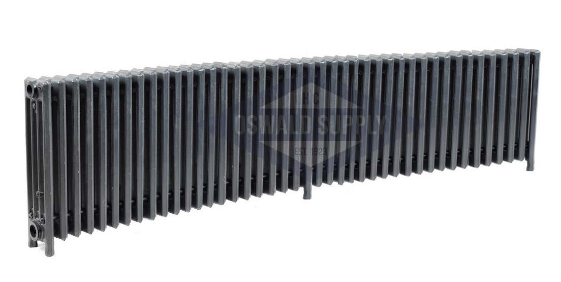 Cast Iron Radiator, Size: 4-7/16" Width x 19" Height x 73-1/2" Length - 42 sections Water/Steam Output, Custom Build (Non-Returnable) - Ships in 2-3 Weeks