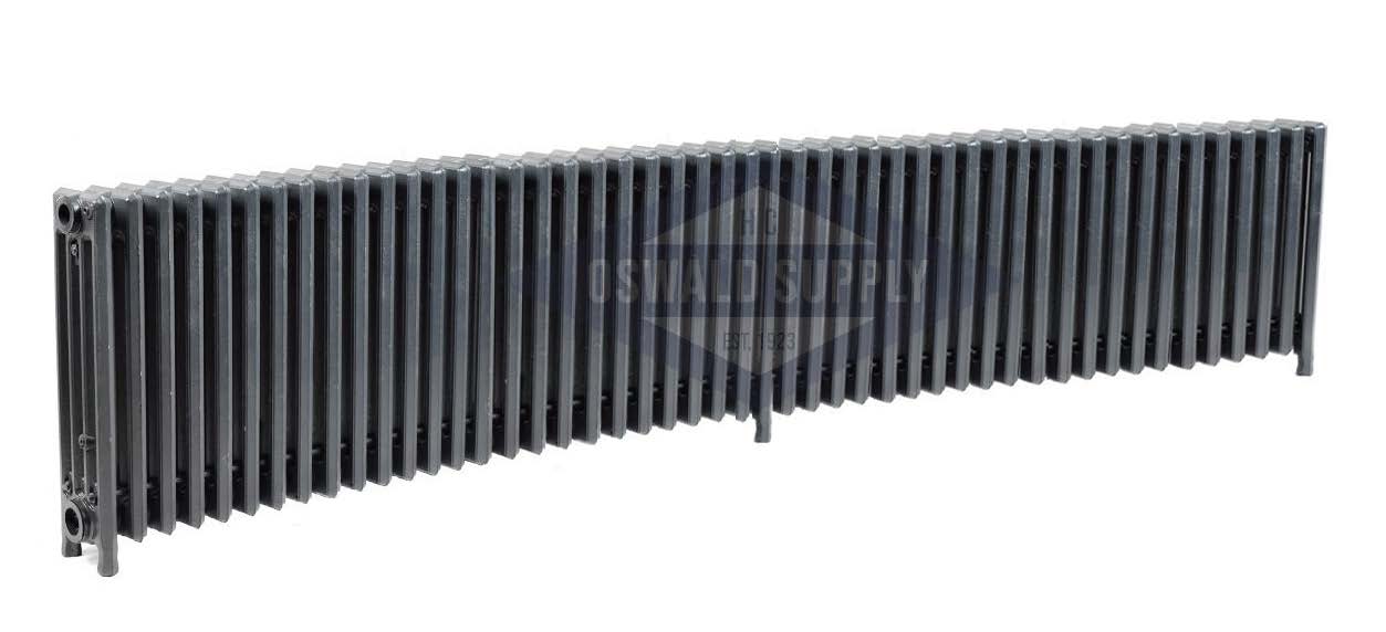 Cast Iron Radiator, Size: 4-7/16" Width x 19" Height x 84" Length - 48 Sections, 4 Tubes, Water/Steam, Custom Build (Non-Returnable) - Ships in 2-3 Weeks