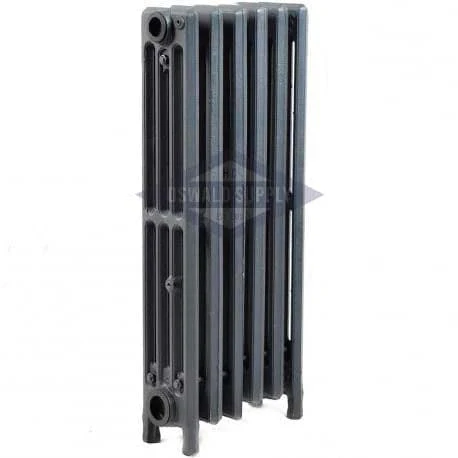 Cast Iron Radiator, Size: 4-7/16" Width x 25" Height x 10.5" Length - 6 Sections, 4 Tubes, Water/Steam