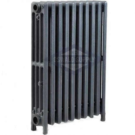 Cast Iron Radiator, Size: 4-7/16" Width x 25" Height x 17 1/2" Length - 10 Sections, 4 Tubes, Water/Steam