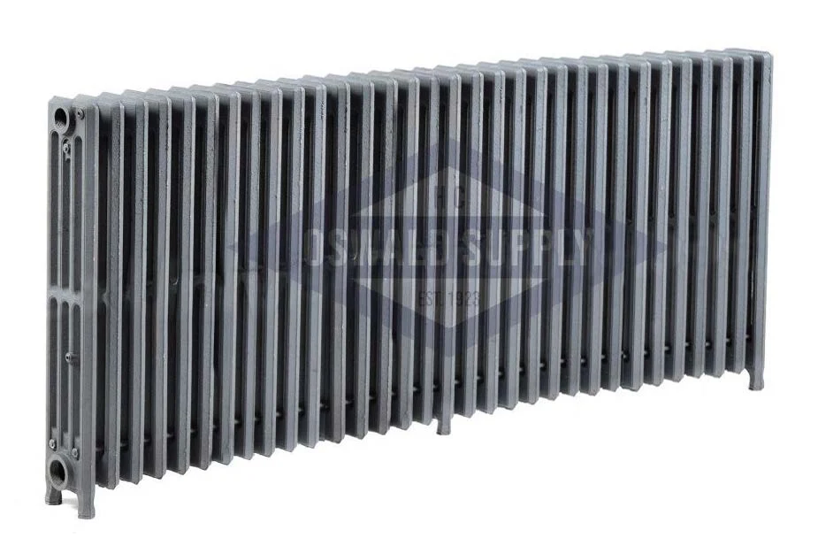 Cast Iron Radiator, Size: 4-7/16" Width x 25" Height x 56" Length - 32 Sections, 4 Tubes, Water/Steam, Custom Build (Non-Returnable) - Ships in 2-3 Weeks