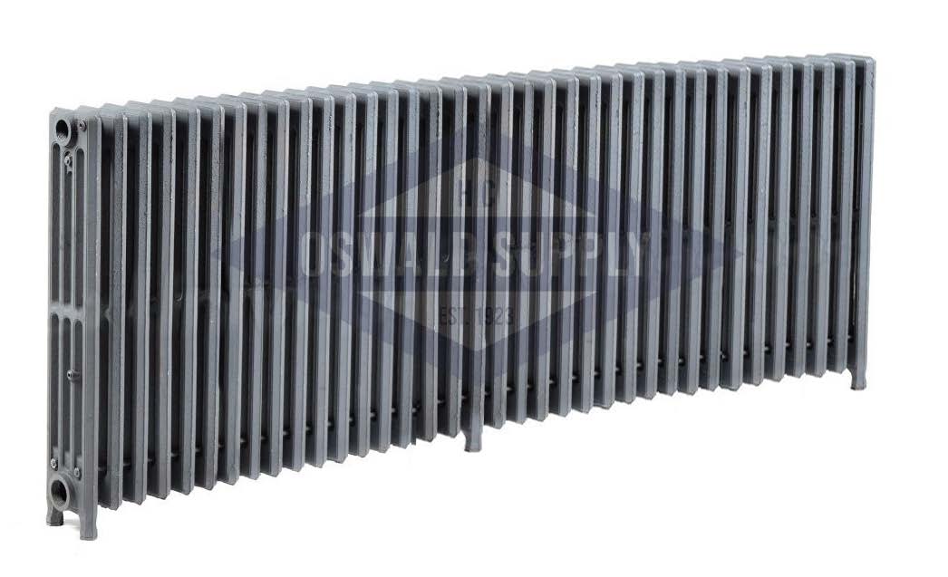 Cast Iron Radiator, Size: 4-7/16" Width x 25" Height x 63" Length - 36 Sections, 4 Tubes, Water/Steam, Custom Build (Non-Returnable) - Ships in 2-3 Weeks