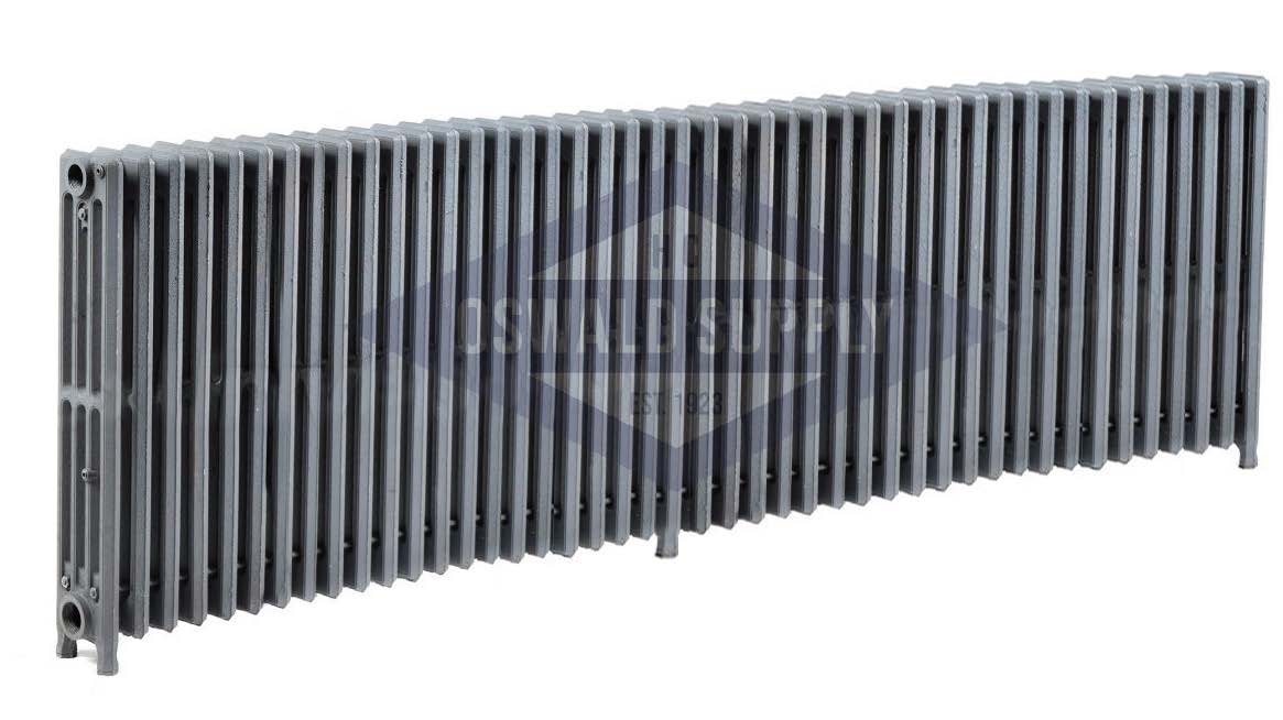 Cast Iron Radiator, Size: 4-7/16" Width x 25" Height x 77" Length - 44 Sections, 4 Tubes, Water/Steam, Custom Build (Non-Returnable) - Ships in 2-3 Weeks