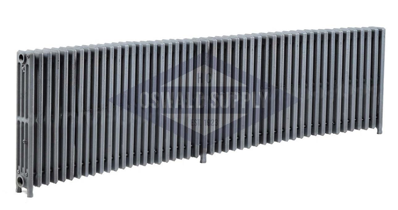 Cast Iron Radiator, Size: 4-7/16" Width x 25" Height x 84" Length - 48 Sections, 4 Tubes, Water/Steam, Custom Build (Non-Returnable) - Ships in 2-3 Weeks