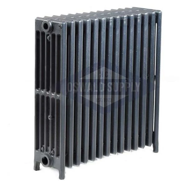 Cast Iron Radiator, Size: 6-15/16" Width x 25" Height x 24 1/2" Length - 14 Sections, 6 Tubes, Water/Steam