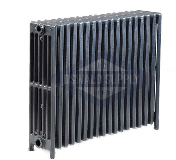Cast Iron Radiator, Size: 6-15/16" Width x 25" Height x 31 1/2" Length - 18 Sections, 6 Tubes, Water/Steam