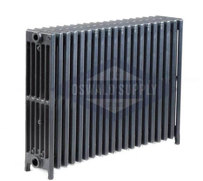 Cast Iron Radiator, Size: 6-15/16" Width x 25" Height x 35" Length - 20 Sections, 6 Tubes, Water/Steam