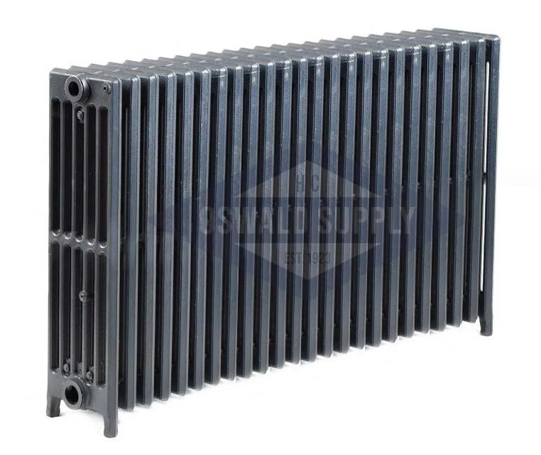 Cast Iron Radiator, Size: 6-15/16" Width x 25" Height x 42" Length - 24 Sections, 6 Tubes, Water/Steam
