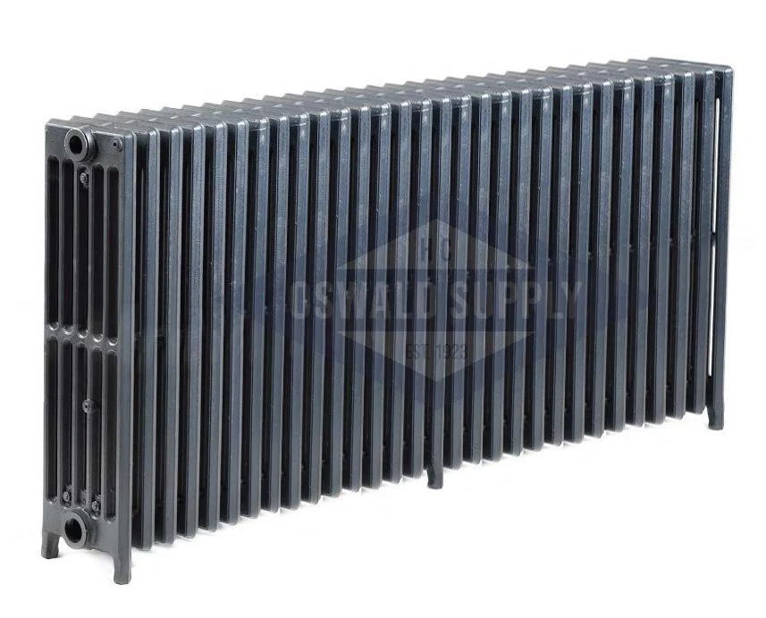 Cast Iron Radiator, Size: 6-15/16" Width x 25" Height x 52 1/2" Length - 30 Sections, 6 Tubes, Water/Steam