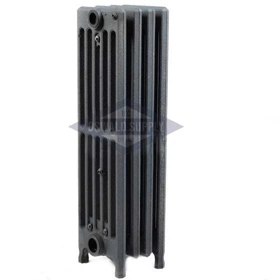 Cast Iron Radiator, Size: 6-15/16" Width x 25" Height x 7" Length - 4 Sections, 6 Tubes, Water/Steam
