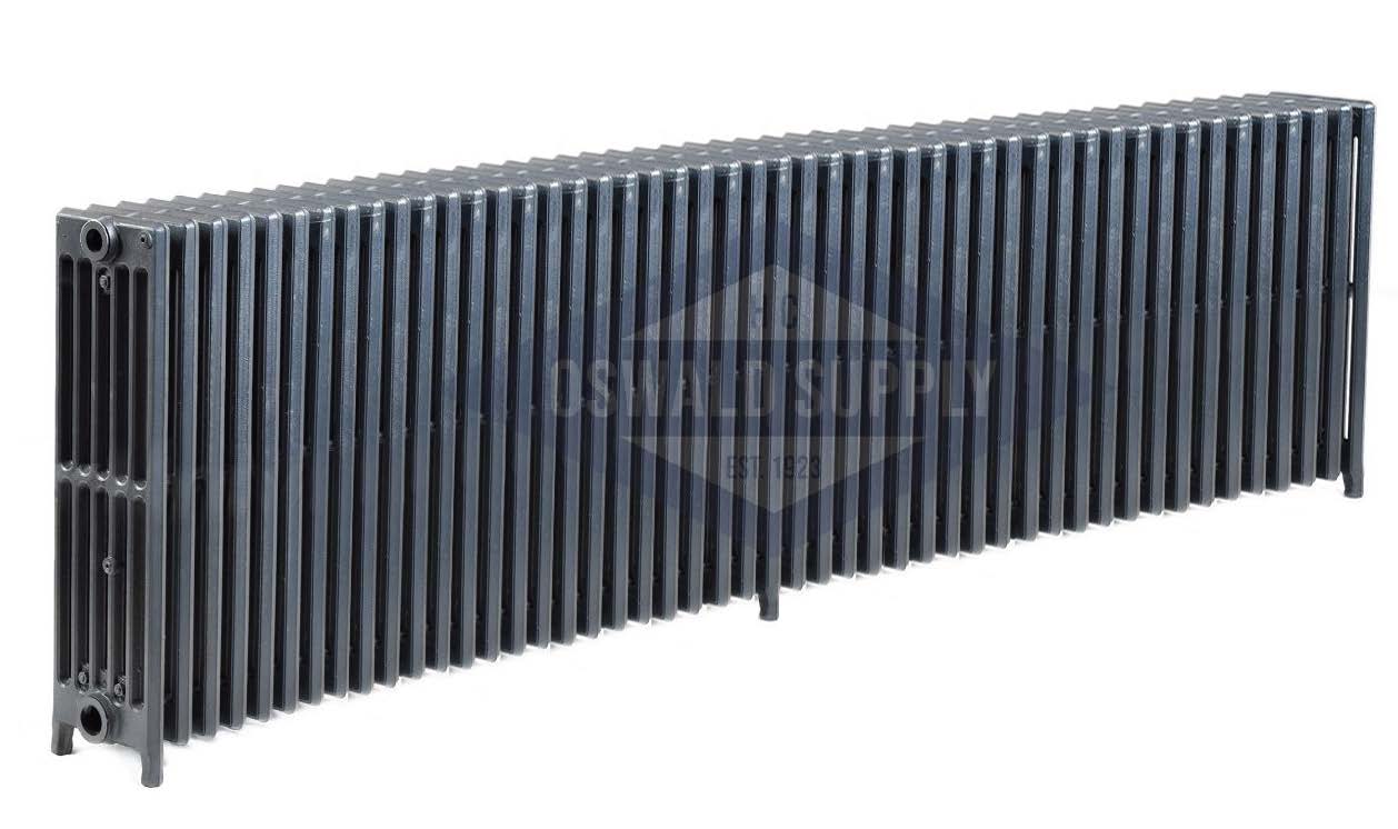Cast Iron Radiator, Size: 6-15/16" Width x 25" Height x 84" Length - 48 Sections Water/Steam Output, Custom Build (Non-Returnable) - Ships in 2-3 Weeks