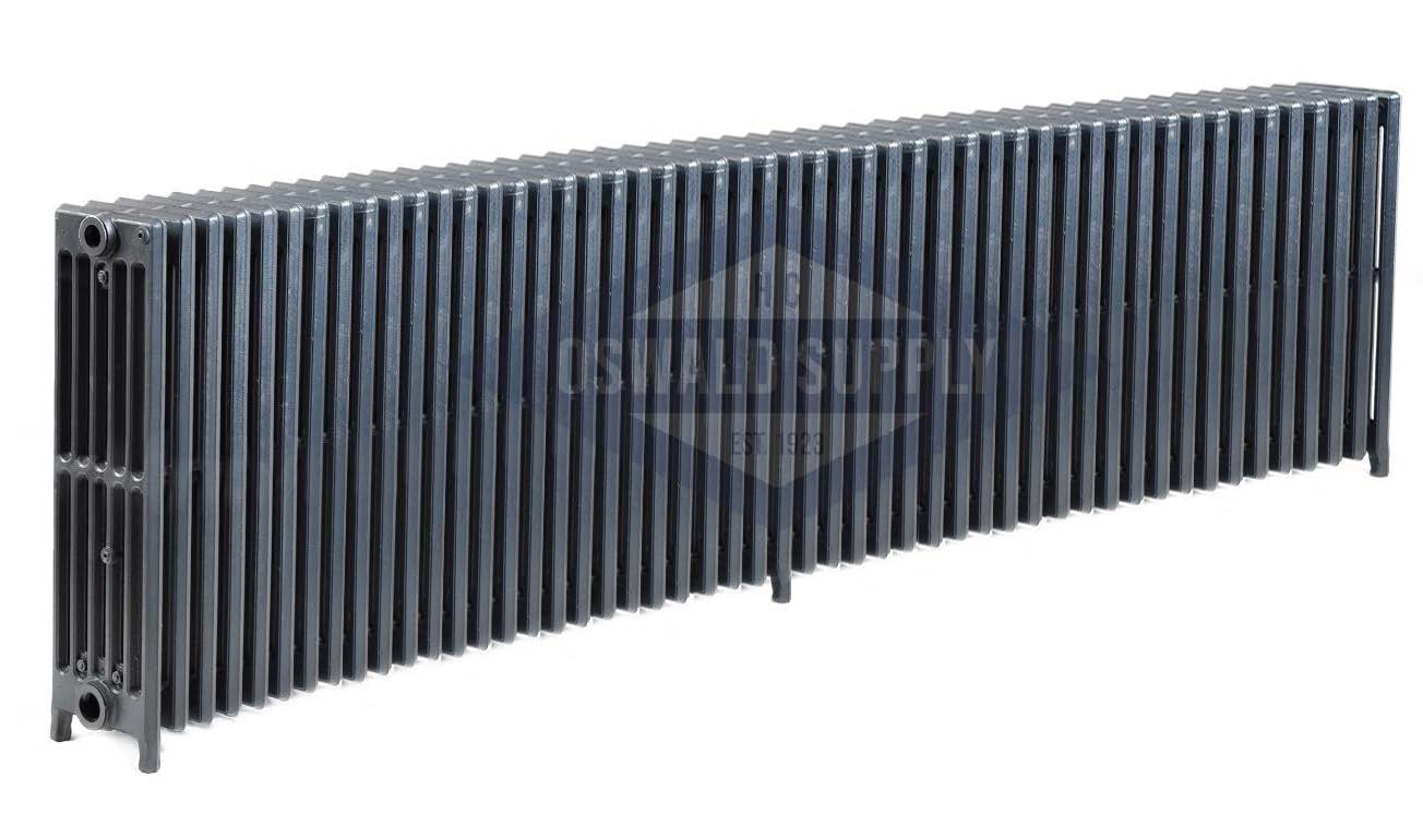 Cast Iron Radiator, Size: 6-15/16" Width x 25" Height x 87 1/2 " Length - 50 Sections, 6 Tubes, Water/Steam, Custom Build (Non-Returnable) - Ships in 2-3 Weeks