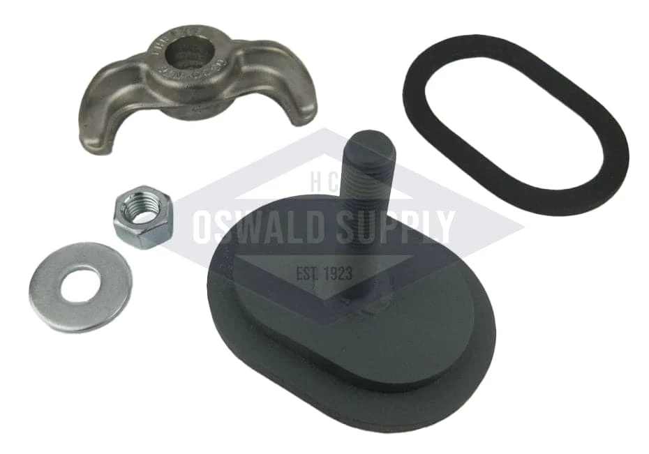 Continental Handhole Assembly, Less Ring. 3 X 4-1/2, OB, Flat