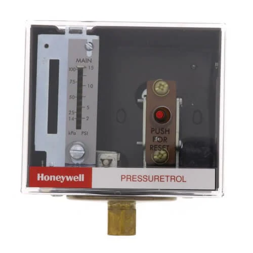 Honeywell #L4079B1033, Pressuretrol Controller, Manual Reset, 2 psi to 15 psi