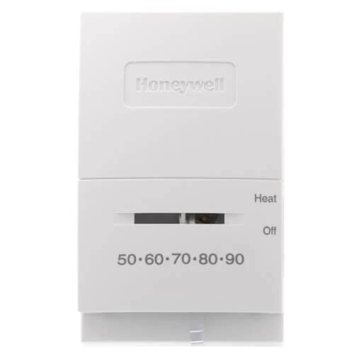 Honeywell #T822K1000, Mercury Free T822, Heat Only, Vertical Thermostat, w/ Heat/Off Switch