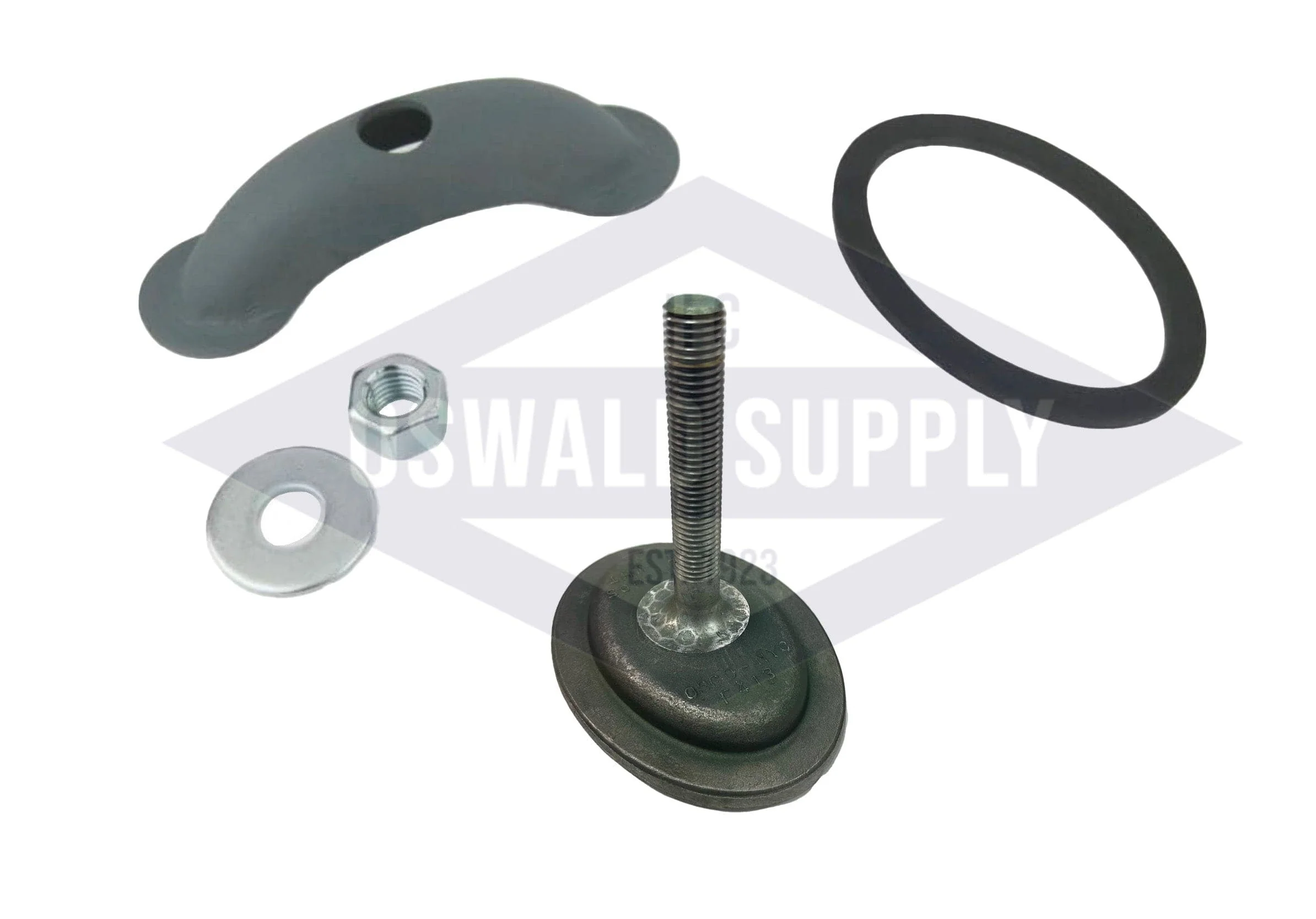 Johnston Boiler Handhole Assembly, Less Ring. 3 1/4 x 5 Elliptical, Steel, Solid Bolt, Curved 42R (84" Diameter) boiler shell