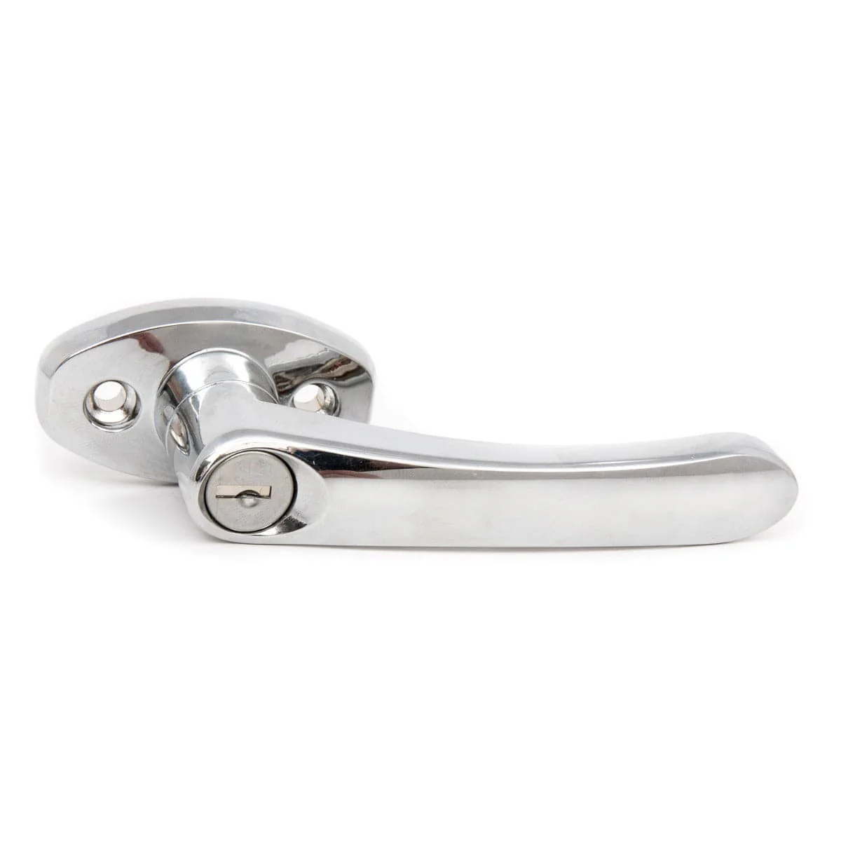 L Handle, ADA Approved Chrome Locking with V Spindle Midland Style with Keys and Hardware for Trash Chute and Linen Chute Doors - Free Ground Shipping - Image 2