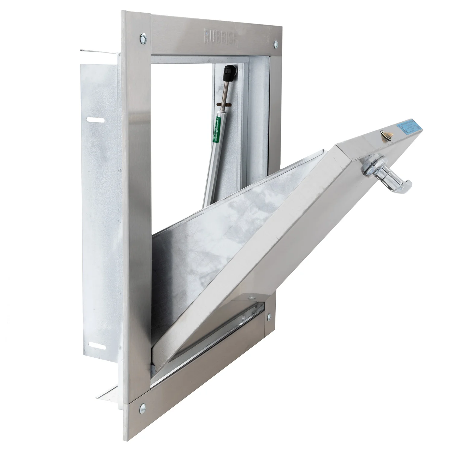 Midland Style Stainless Steel Trash Chute Door - Bottom Hinged - ADA Compliant - Rubbish - Standard Trim - Image 5