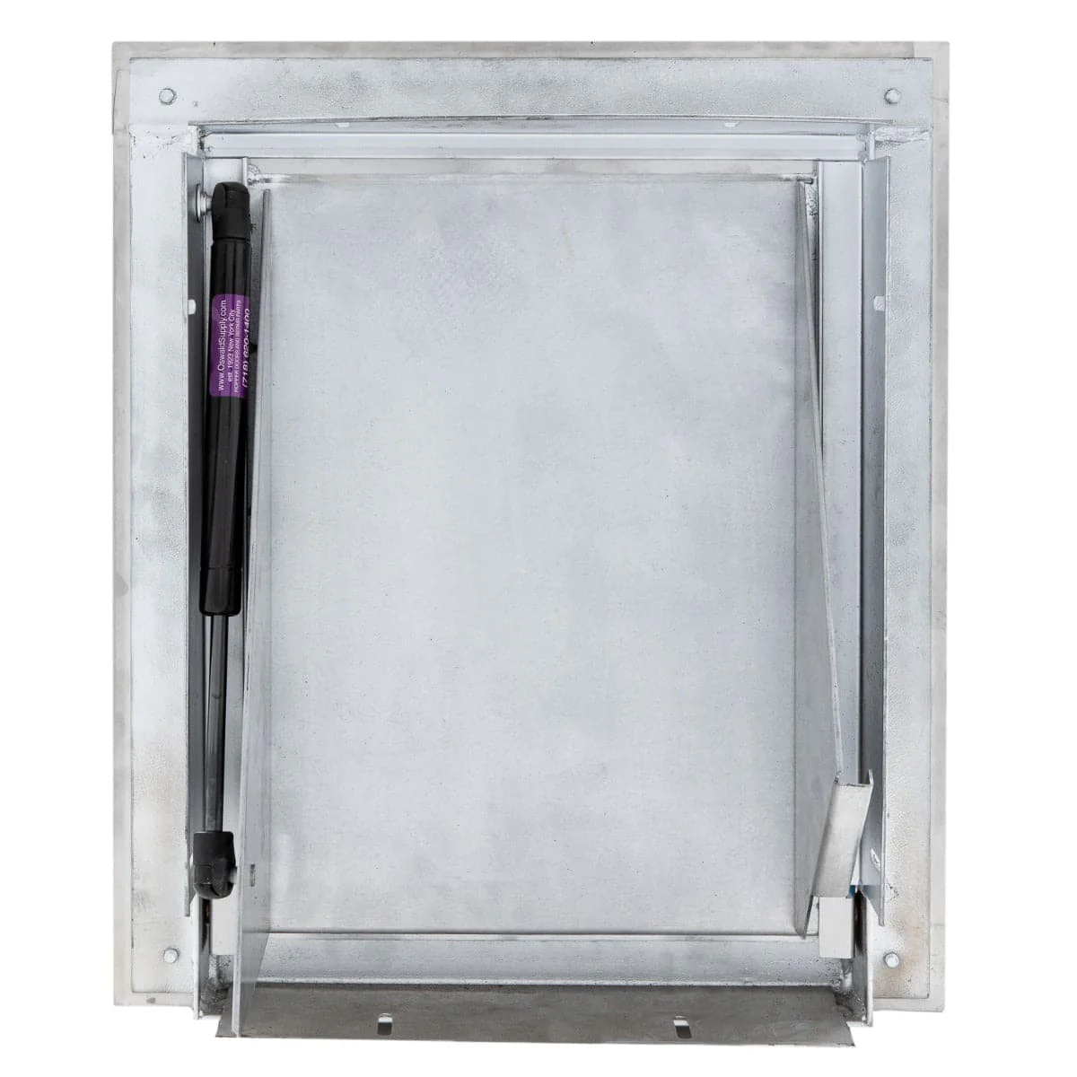 Midland Style Stainless Steel Trash Chute Door - Bottom Hinged - L Handle - Rubbish - Standard Trim - Image 4
