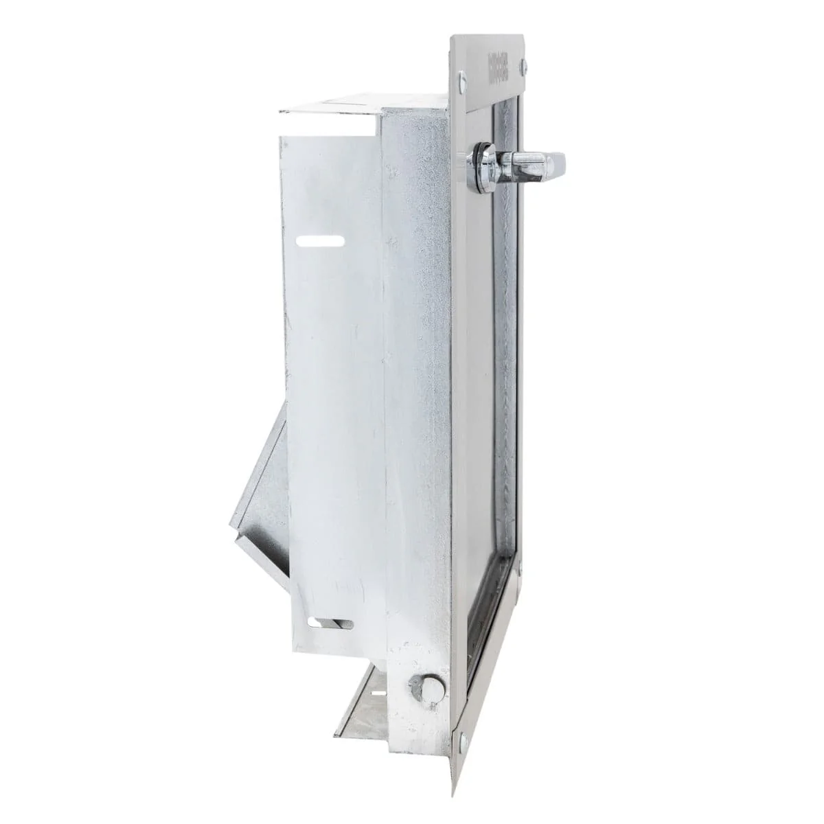 Midland Style Stainless Steel Trash Chute Door - Bottom Hinged - L Handle - Rubbish - Standard Trim - Image 5