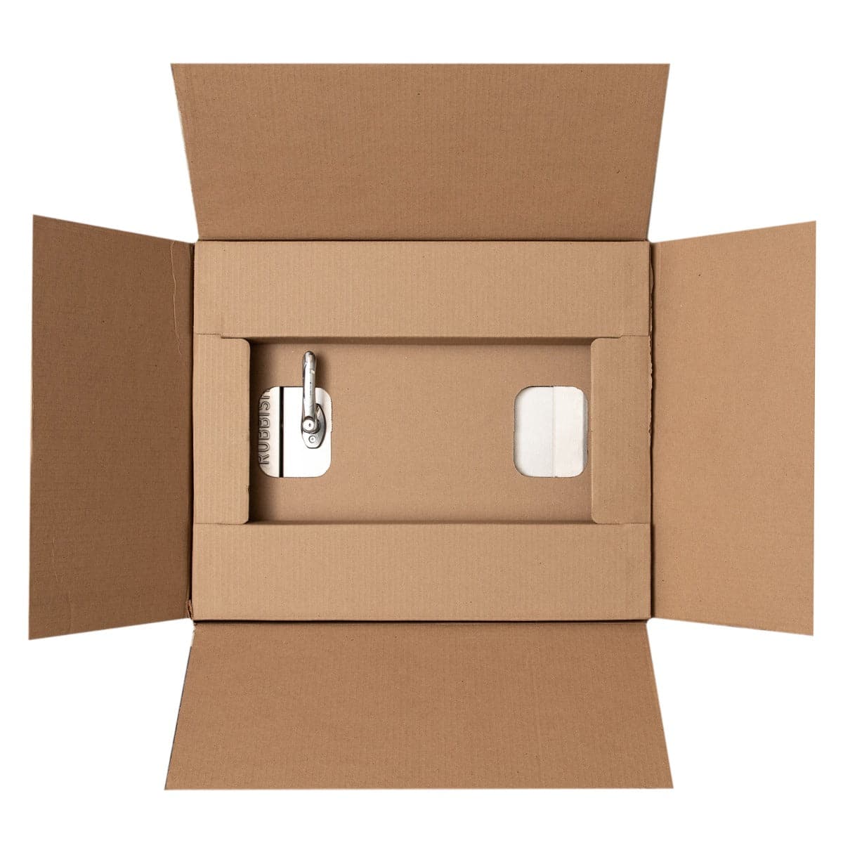 Midland Style Stainless Steel Trash Chute Door - Bottom Hinged - L Handle - Rubbish - Standard Trim - Image 7