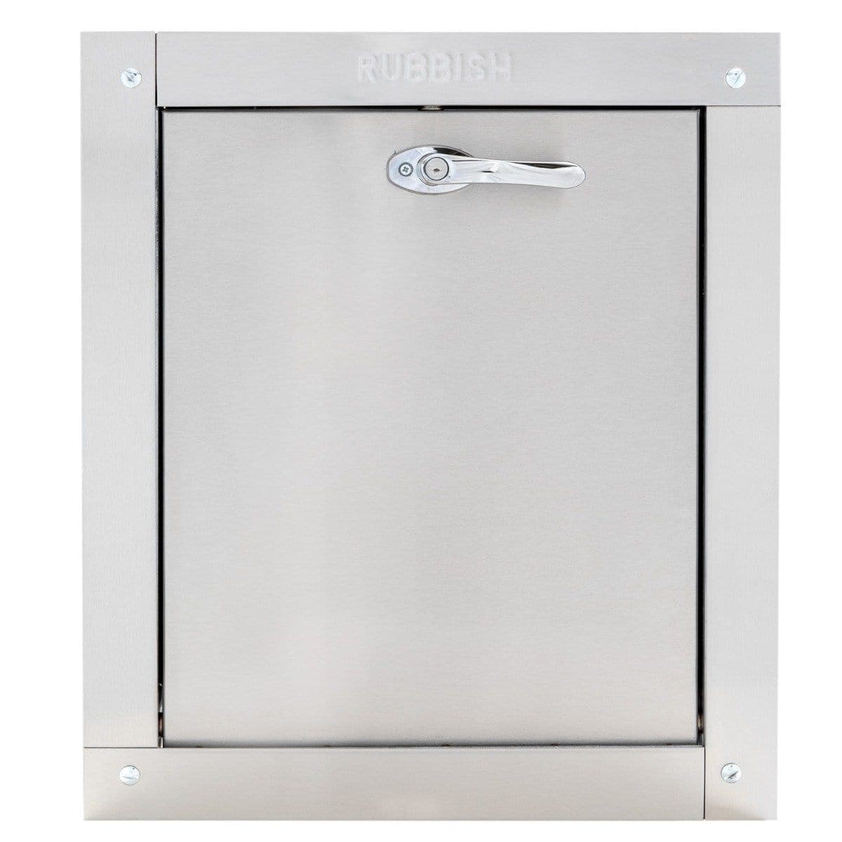 Midland Style Stainless Steel Trash Chute Door - Bottom Hinged - L Handle - Rubbish - Standard Trim - Image 9