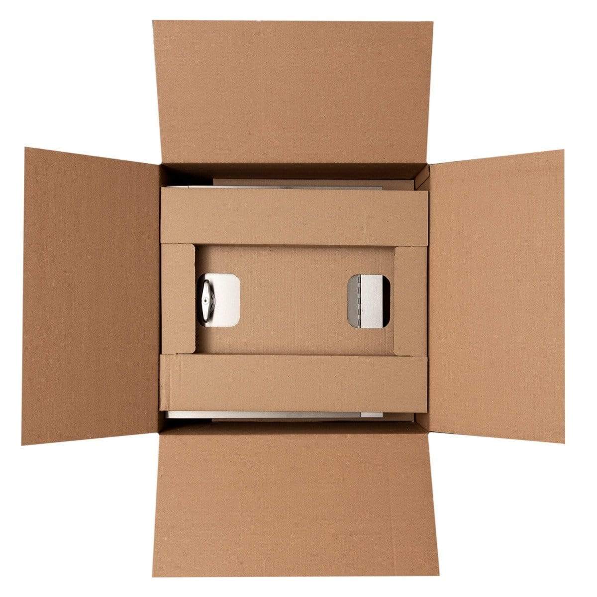 Midland Style Stainless Steel Trash Chute Door - Side Hinged - T Handle - Linen - Standard Trim - Image 8