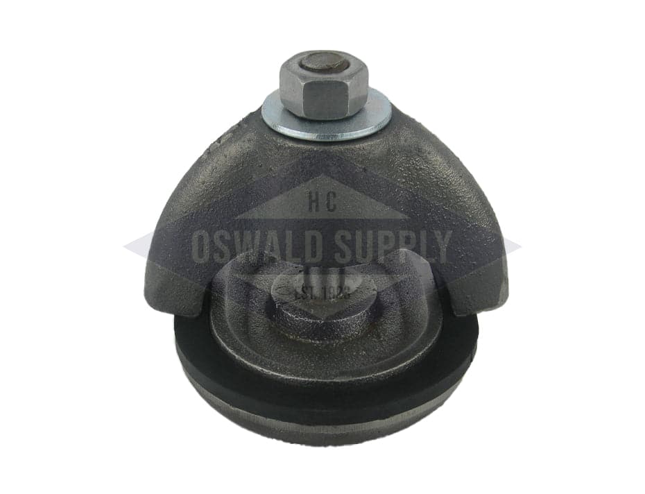 O&S Powermaster Boiler Handhole Assembly, Less Ring. 3-3/8 X 4-3/8, Obround, Cast Iron, Curved, Solid Bolt, "321004013" - Image 2