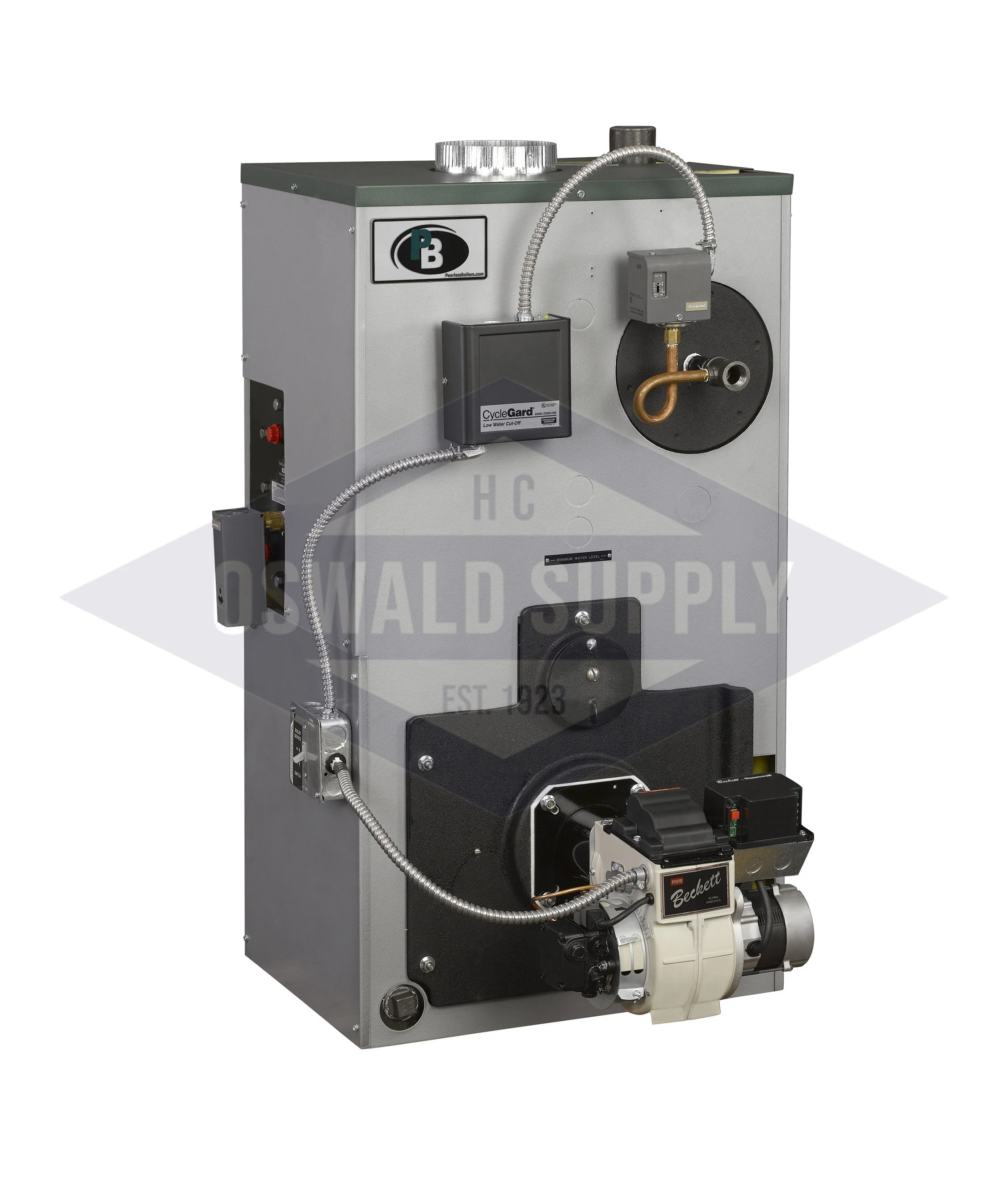 Peerless 1605014 ECT-E-05-SU-AFG-1S 280 Input MBtu - 85% AFUE - Residential Oil-Fired Steam Boiler - With Burner - Knockdown, Coil Sold Separately