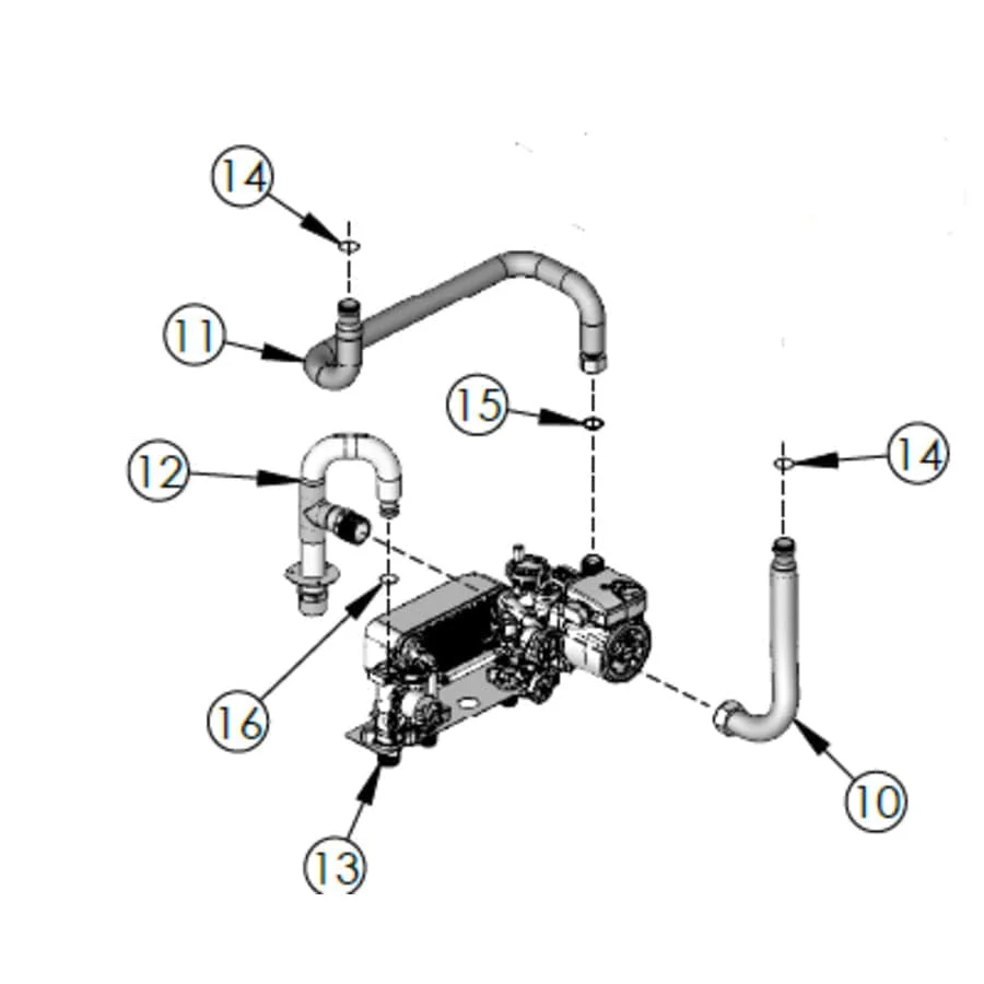 Peerless Boiler Repair Part #54747 - Chb Domestic Block, Grundfos - Image 2