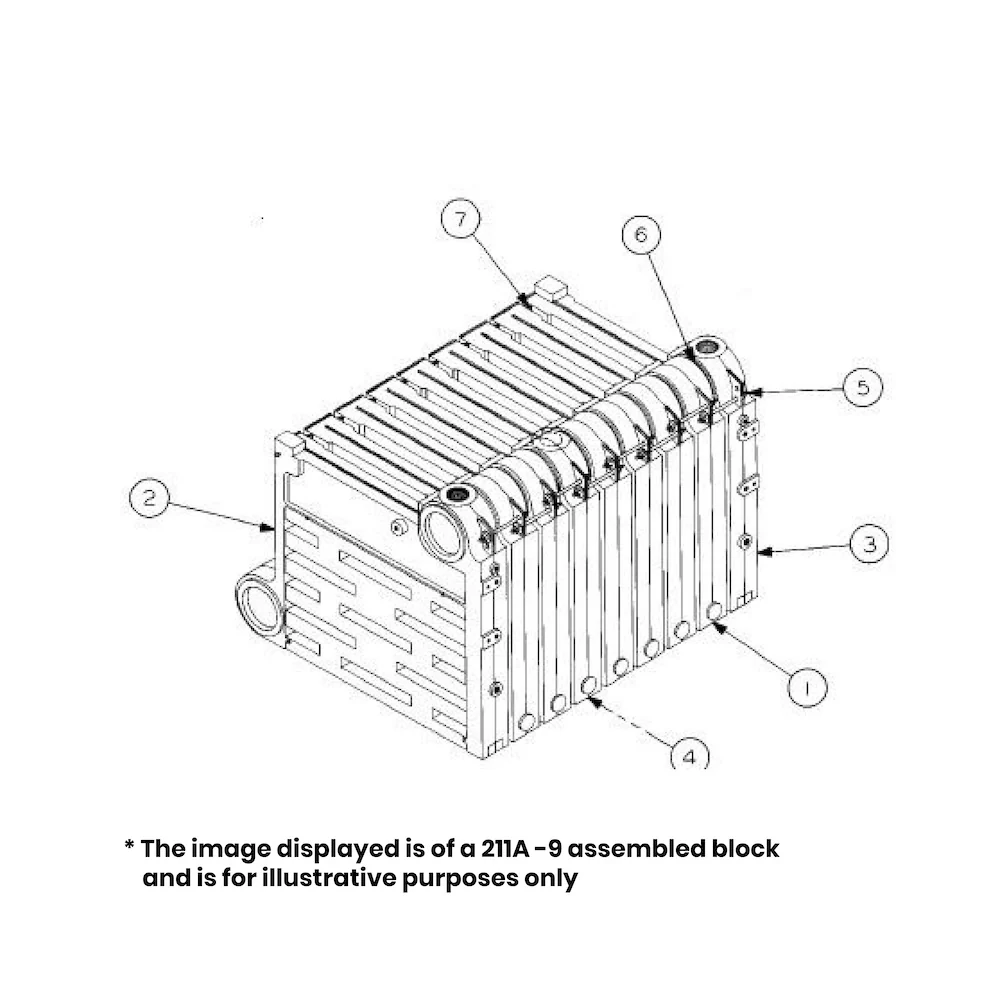 Peerless Boiler Repair Part #90625 - Sect 211A Left End 50#/Gg1023, Kd