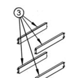 Peerless Boiler Repair Part #Pf2018-1 - Jkt Hx Support Rail, Pf1000
