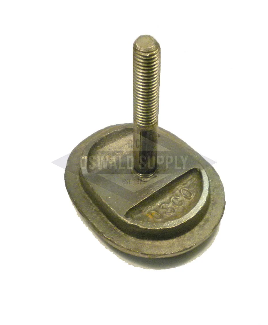 (PHH13) Farrar and Trefts Boiler Handhole Plate Only. 3 X 4, Obround, Cast Iron, Flat, Solid Bolt "FT OSCO"