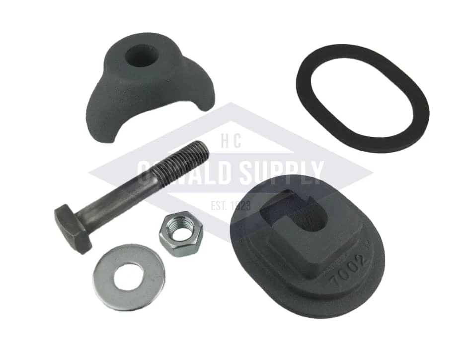 (PHH1LP) 3 X 4, Obround, Cast Iron, Loose Bolt, Flat, "7002/PHH39" Handhole Assembly, Less Ring.