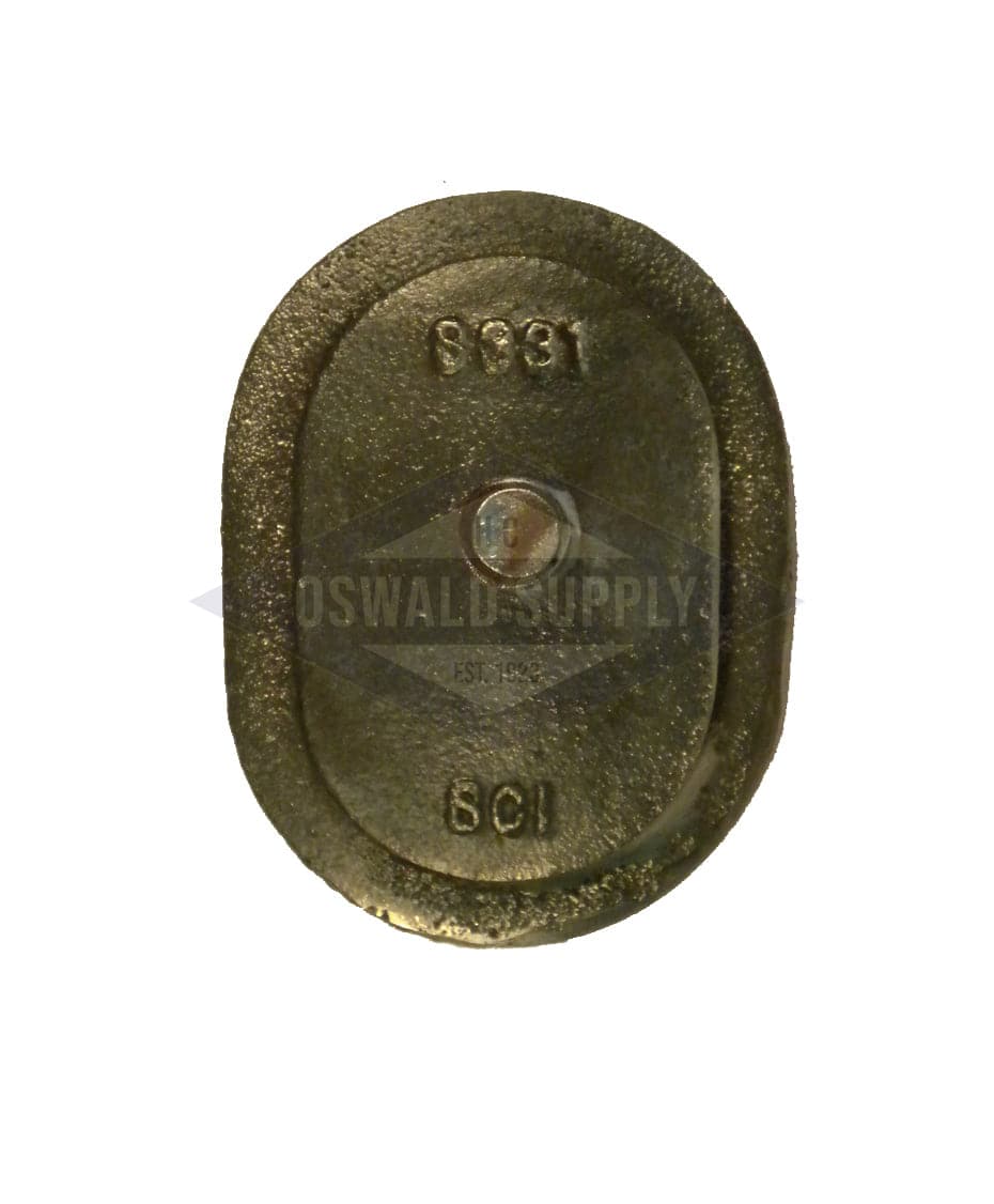 (PHH45) Boiler Handhole Plate Only. 3 X 4-1/2, Obround, Flat, Cast Iron - Image 2