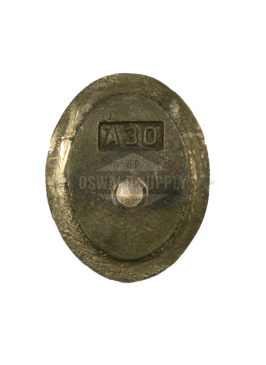 (PHHA30) Ames and Cyclotherm Boiler Handhole Plate Only. 2-5/8 X 3-5/8, Elliptical, Cast Iron, Solid Bolt, Flat "A30" - Image 2