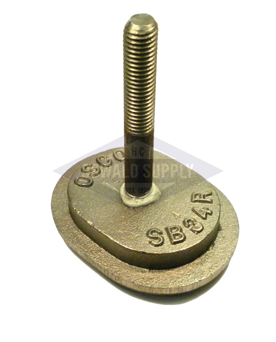 (PHHSB34R) 3 X 4, Obround, Cast Iron, Solid Bolt, Flat, "SB34R". Handhole Plate Only Only.
