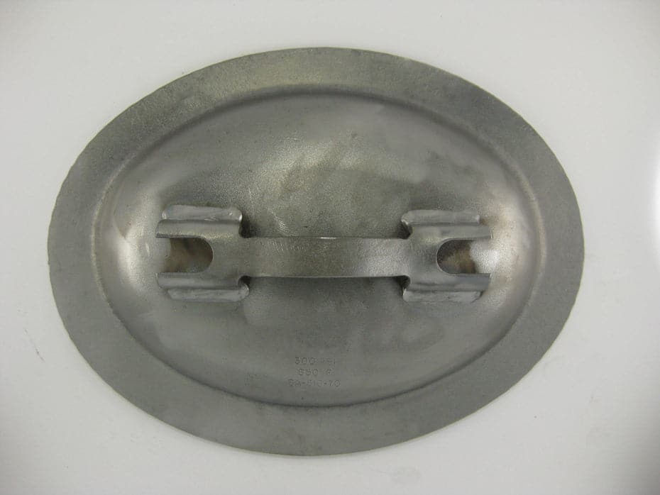 (PM13P) 14 x 18 x 3/8 Elliptical, Pressed Steel SA516-70, 300# Manhole Plate